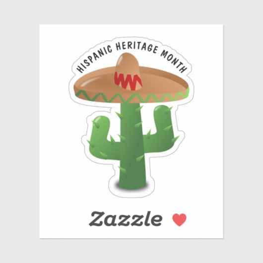 Nationale Hispanic Heritage Maand - Cactus Sticker (Vel)