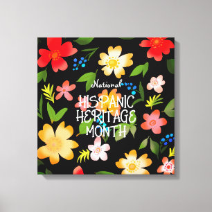 NATIONALE HISPANIC HERITAGE MAAND CANVAS AFDRUK