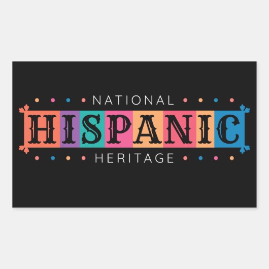 Nationale Hispanic Heritage Maand - Latino Graphic Rechthoekige Sticker (Voorkant)