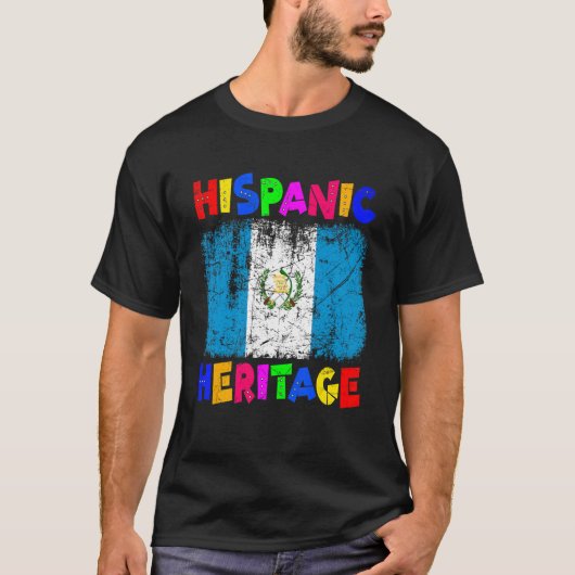 Nationale Hispanic Heritage Maand Latino Guatemala T-shirt (Voorkant)