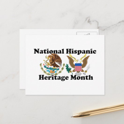 Nationale Hispanics Erfgoed Maand - Adelaars Briefkaart (Voorkant / Achterkant in situ)