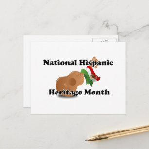 Nationale Hispanics Erfgoed Maand - Gitaar Briefkaart