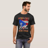 Nationale hispanische erfgoedmaand Puerto Rico Fla T-shirt (Voorkant volledig)