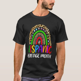 Nationale hispanische erfgoedmaand regenboog t-shirt