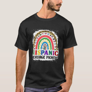 Nationale hispanische erfgoedmaand regenboog t-shirt