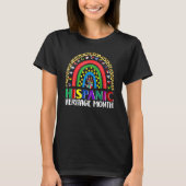 Nationale hispanische erfgoedmaand regenboog t-shirt (Voorkant)
