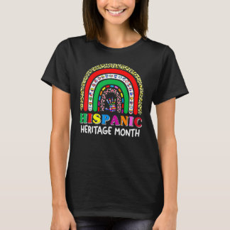 Nationale hispanische erfgoedmaand regenboog t-shirt