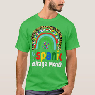 Nationale hispanische erfgoedmaand regenbooglanden t-shirt