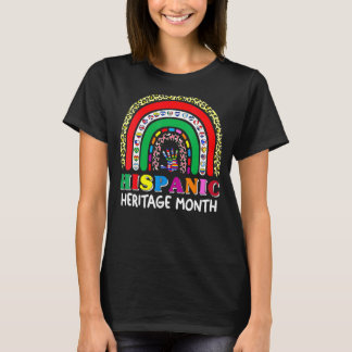Nationale hispanische erfgoedmaand regenbooglanden t-shirt