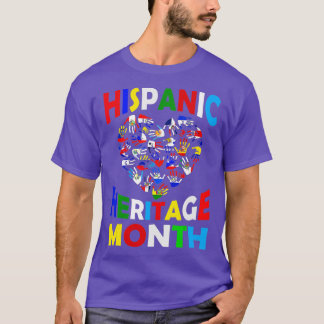 Nationale historische montair van de ispanic Latin T-shirt