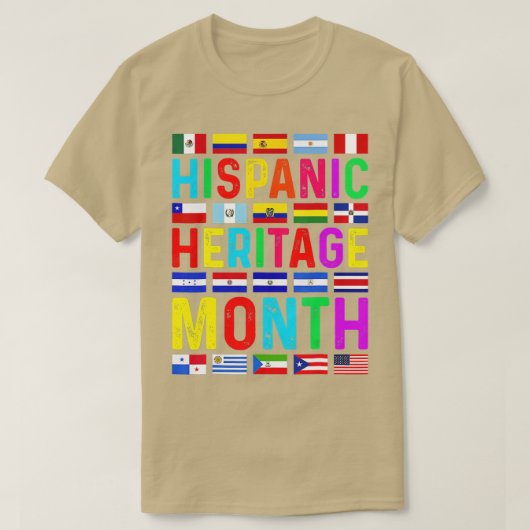 Nationale historische montair van de ispanic Latin T-shirt (Design voorkant)