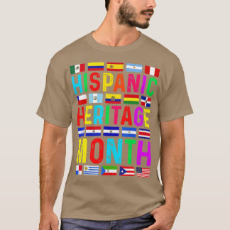 Nationale historische montair van de ispanic Latin T-shirt
