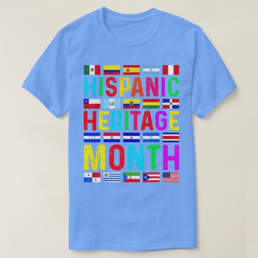 Nationale historische montair van de ispanic Latin T-shirt (Design voorkant)
