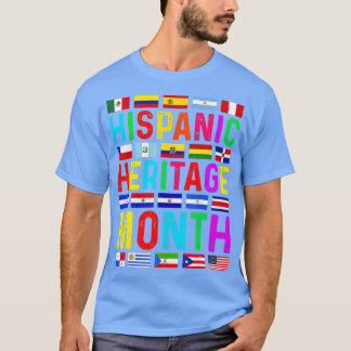 Nationale historische montair van de ispanic Latin T-shirt