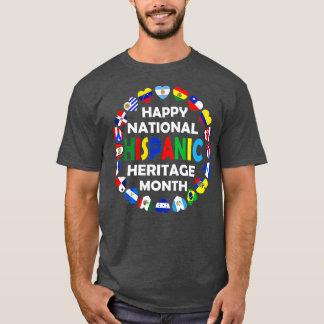Nationale historische montair van de ispanic Latin T-shirt