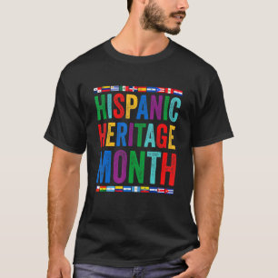 Nationale historische montair van het hispanische t-shirt