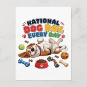 Nationale Hondendag Elke Dag Briefkaart (Voorkant)