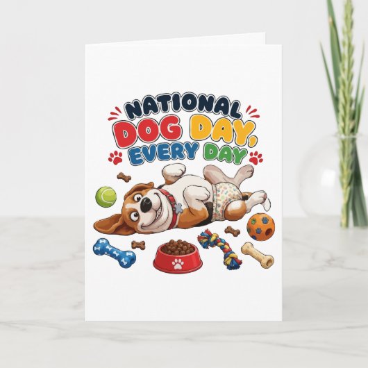 Nationale Hondendag Elke Dag Kaart (Voorkant)