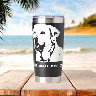 Nationale Hondendag Labrador Retriever Geïsoleerde Drinkbeker