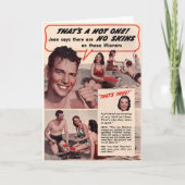 Nationale Hot Dog Day Retro Ad Kaart (Voorkant)