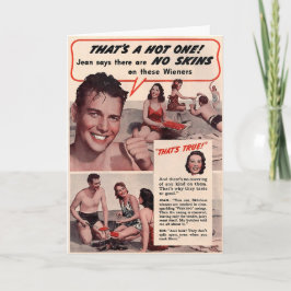 Nationale Hot Dog Day Retro Ad Kaart