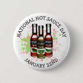 Nationale Hot Sauce Dag | 22 januari Ronde Button 5,7 Cm (Voorkant)