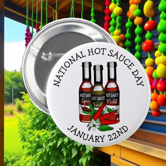 Nationale Hot Sauce Dag | 22 januari Ronde Button 5,7 Cm