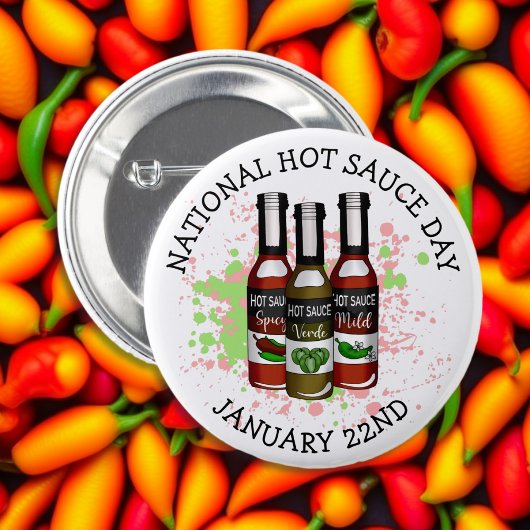 Nationale Hot Sauce Dag | 22 januari Ronde Button 5,7 Cm