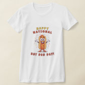 Nationale Hotdogdag Dames T-shirt (Laagn)