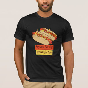 Nationale Hotdogdag Retro Voedsel Kunst T-shirt