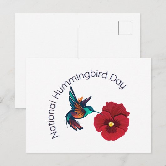 Nationale Hummingbird Day Briefkaart (Voorkant / Achterkant)