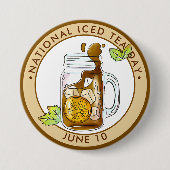 Nationale Iced Tea Day Ronde Button 7,6 Cm (Voorkant)