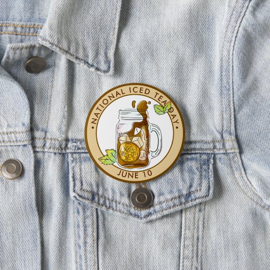 Nationale Iced Tea Day Ronde Button 7,6 Cm (In situ)