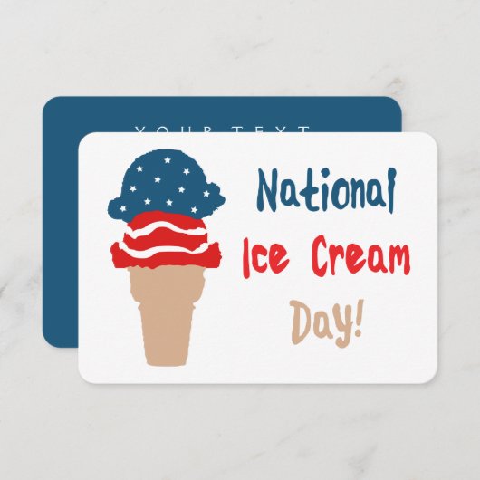 Nationale ijsdag kaart (Voorkant / Achterkant)