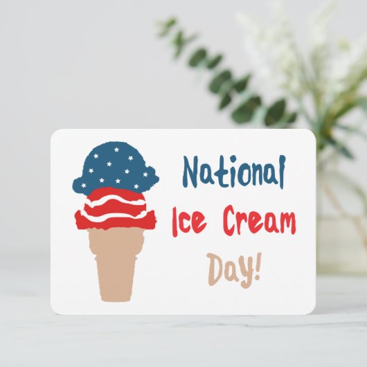 Nationale ijsdag kaart (Staand voorkant)