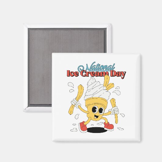 Nationale ijsdag magneet (Voorkant / Achterkant)