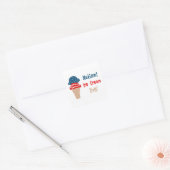 Nationale ijsdag vierkante sticker (Envelop)