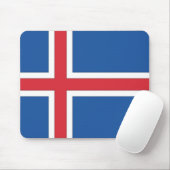 Nationale IJslandse vlag Muismat (Met muis)