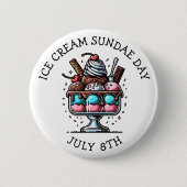 Nationale IJszondedag | 8 juli Ronde Button 5,7 Cm (Voorkant)