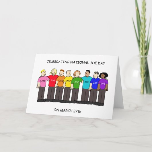 Nationale Joe Day, 27th. Maart Kaart (Voorkant)