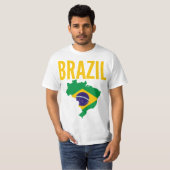Nationale kaart T Shirt Brazilië (Voorkant volledig)