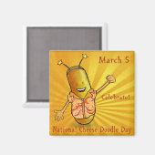 Nationale Kaasdoodle Dag Magneet (Voorkant / Achterkant)