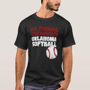 nationale kampioenen oklahoma softball t-shirt