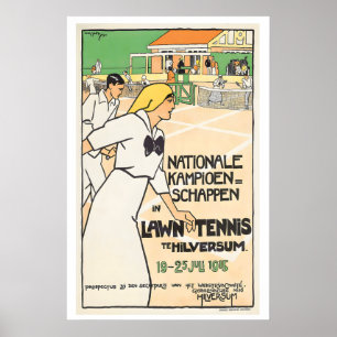 Nationale Kampioenschappen in Lawn Tennis in Hilve Poster
