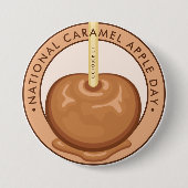 Nationale Karamel Apple Dag Ronde Button 7,6 Cm (Voorkant)