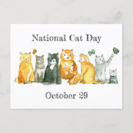 Nationale kat Dag oktober 29 Tuxedo Calico Cat Briefkaart