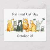 Nationale kat Dag oktober 29 Tuxedo Calico Cat Briefkaart (Voorkant)