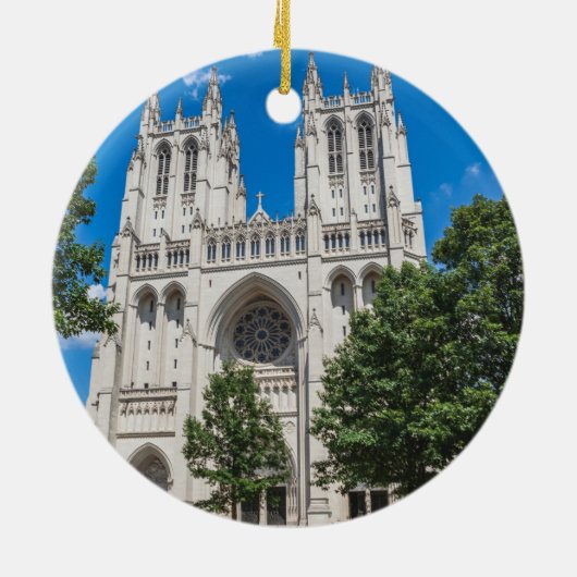 Nationale kathedraal in Washington Keramisch Ornament (Achterkant)