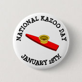 Nationale Kazoo Dag 28 januari Button (Voorkant)