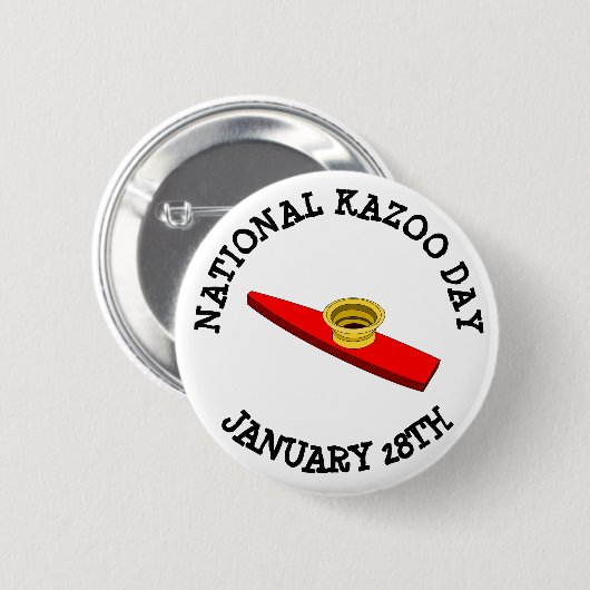 Nationale Kazoo Dag 28 januari Button (Voorkant /achterkant)